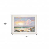 Golden Sunset on Crystal Cove 1 White Framed Print Wall Art - Homeroots - Flyclothing LLC