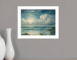 Moon Glow 1 White Framed Print Wall Art - Homeroots