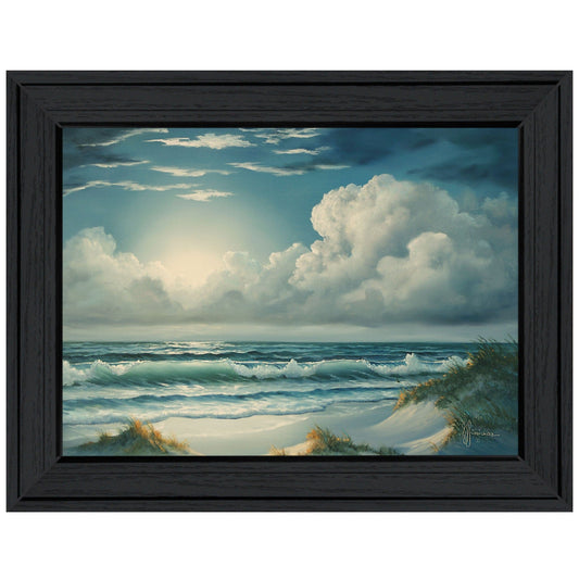 Moon Glow 2 Black Framed Print Wall Art - Homeroots