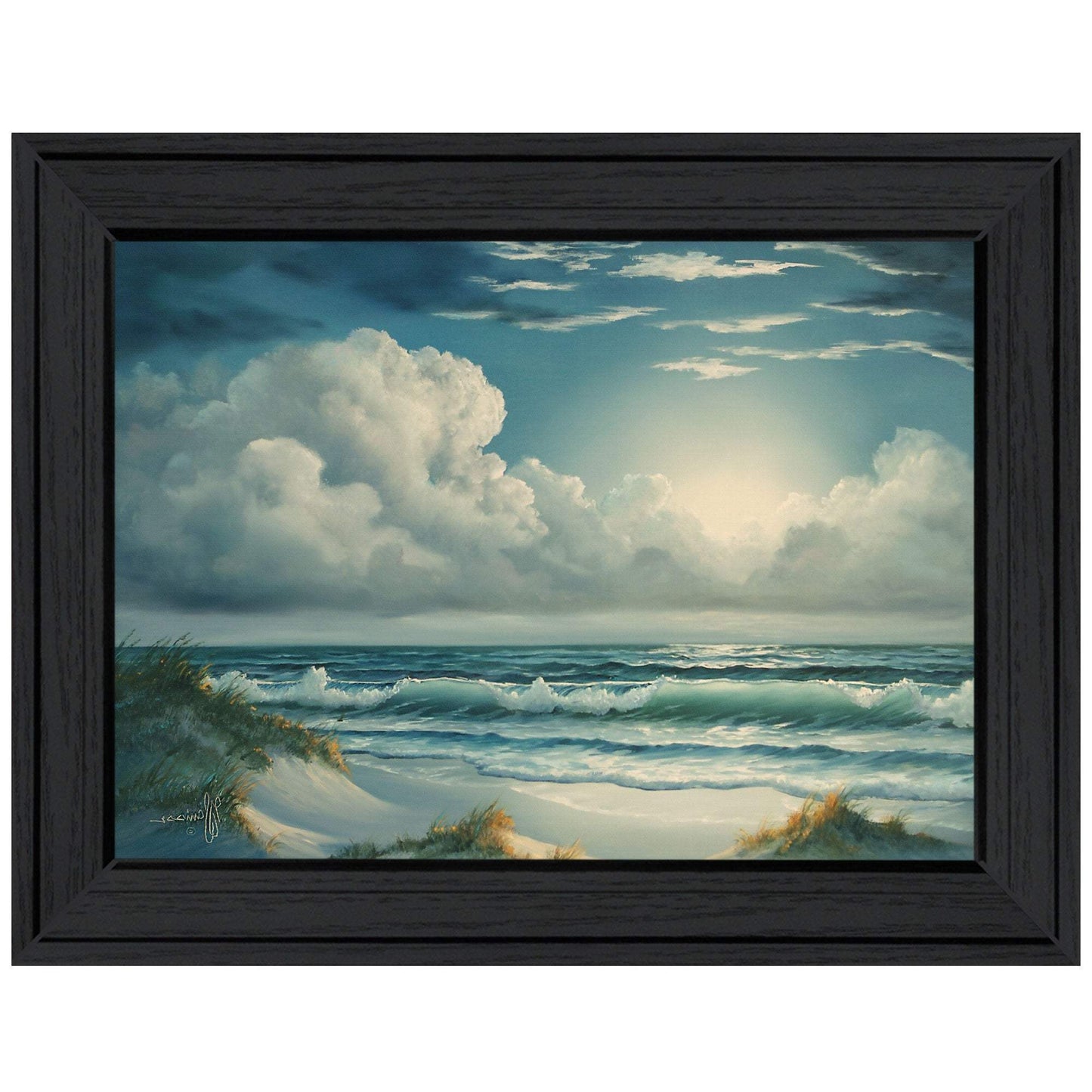 Moon Glow 2 Black Framed Print Wall Art - Homeroots - Flyclothing LLC