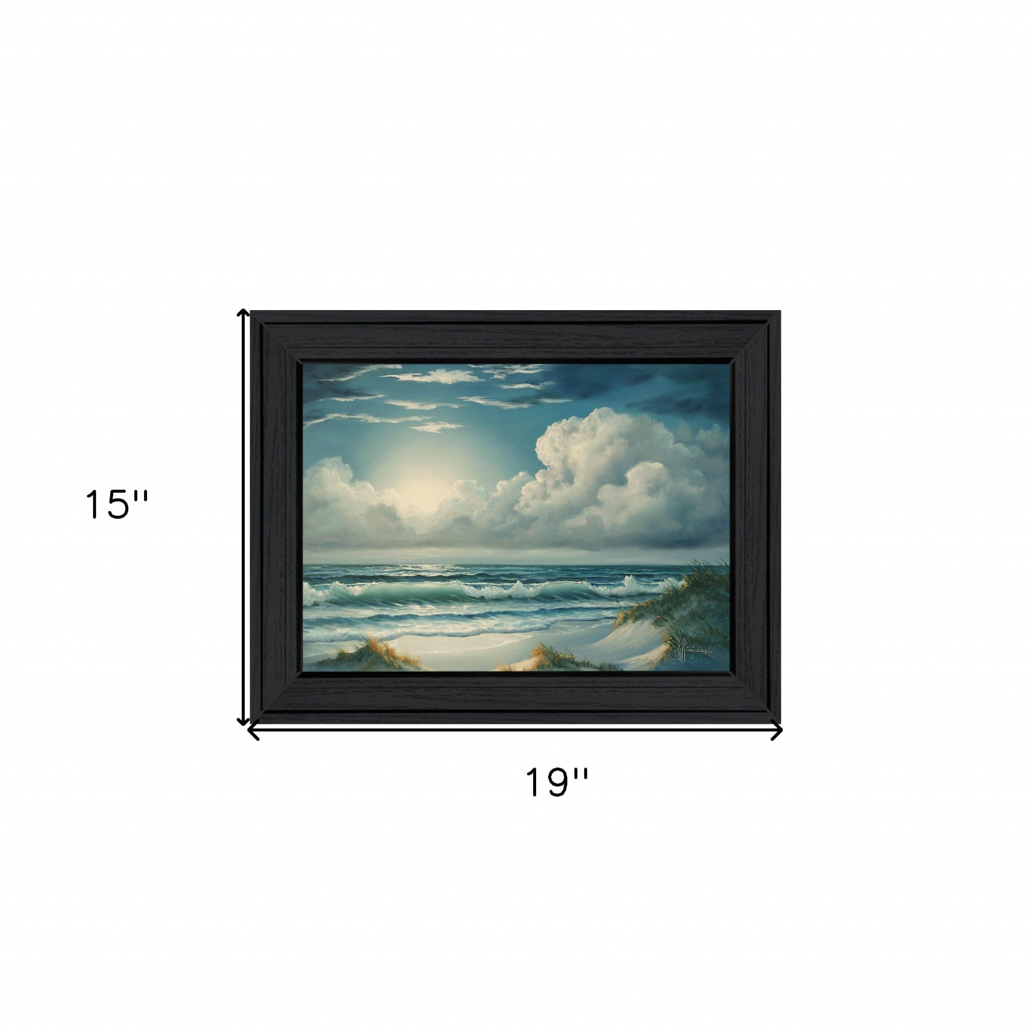 Moon Glow 2 Black Framed Print Wall Art - Homeroots
