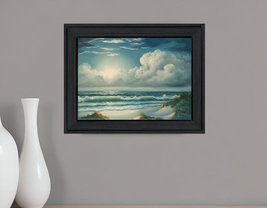 Moon Glow 2 Black Framed Print Wall Art - Homeroots