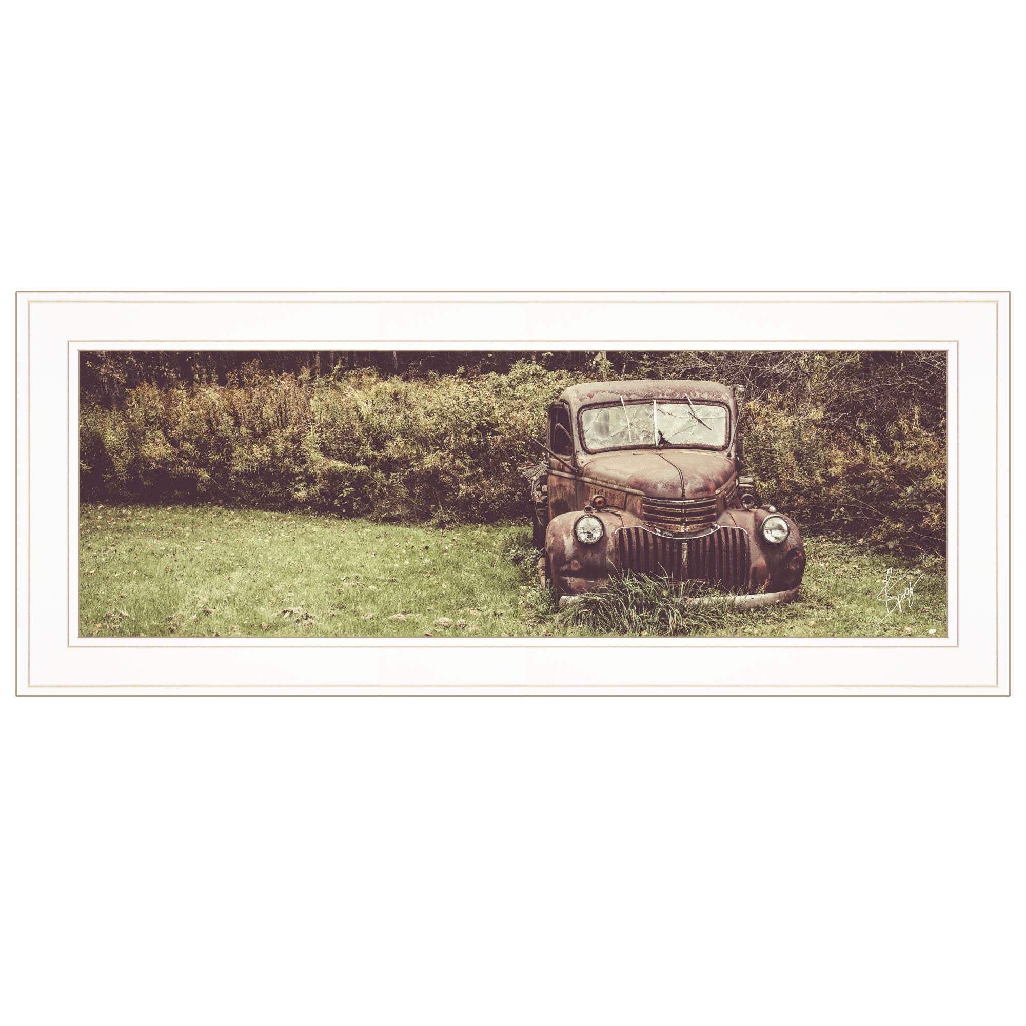 Rusty Clearing 1 White Framed Print Wall Art - Homeroots - Flyclothing LLC