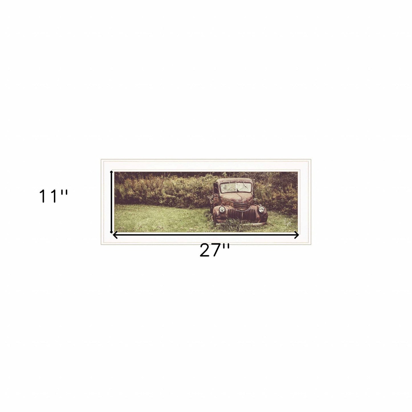 Rusty Clearing 1 White Framed Print Wall Art - Homeroots - Flyclothing LLC