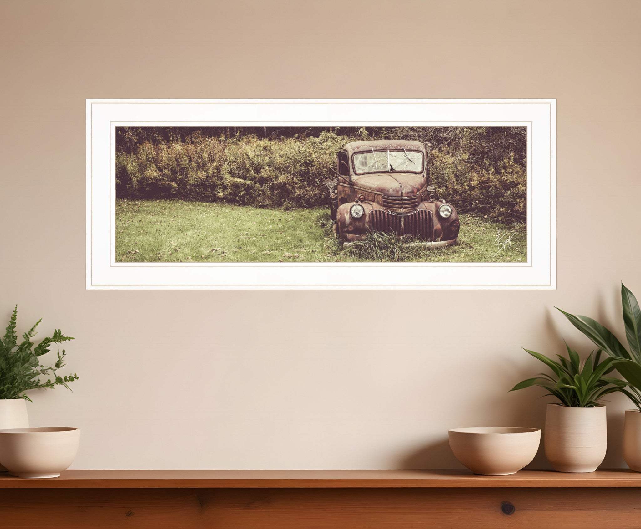 Rusty Clearing 1 White Framed Print Wall Art - Homeroots - Flyclothing LLC