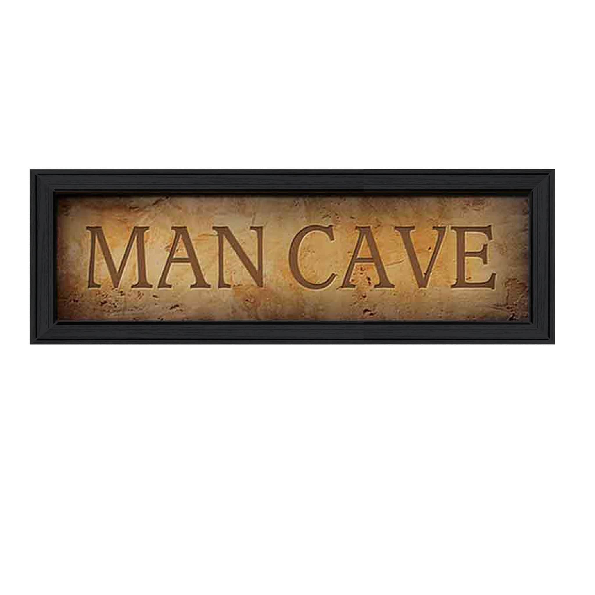 Man Cave 2 Black Framed Print Wall Art - Homeroots