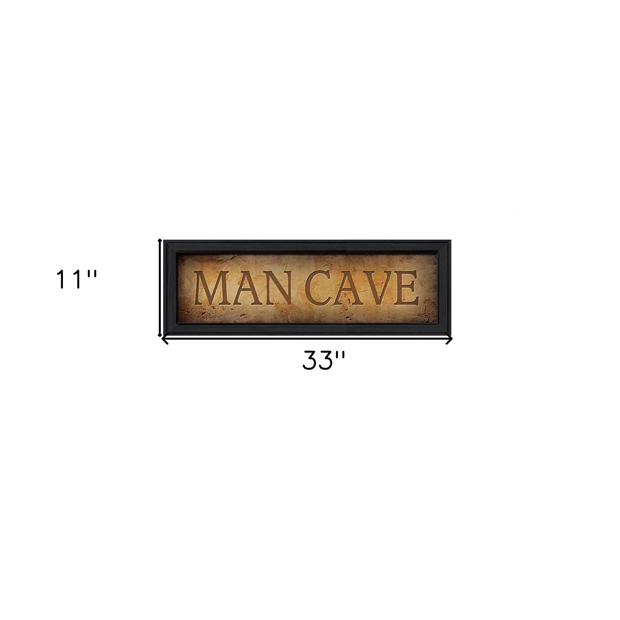 Man Cave 2 Black Framed Print Wall Art - Homeroots