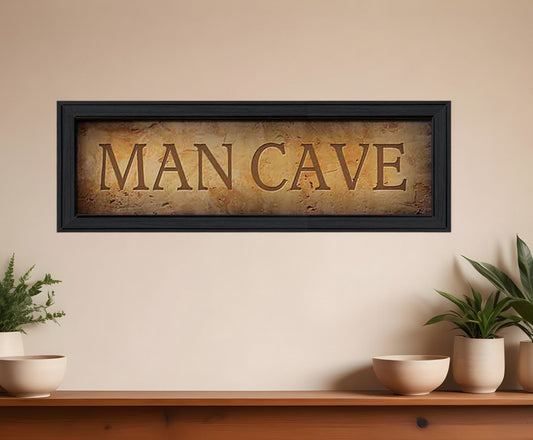Man Cave 2 Black Framed Print Wall Art - Homeroots