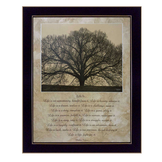 Life Is 10 Black Framed Print Wall Art - Homeroots