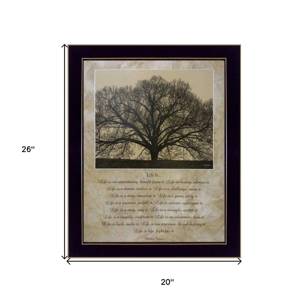 Life Is 10 Black Framed Print Wall Art - Homeroots - Flyclothing LLC