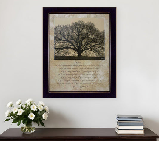 Life Is 10 Black Framed Print Wall Art - Homeroots