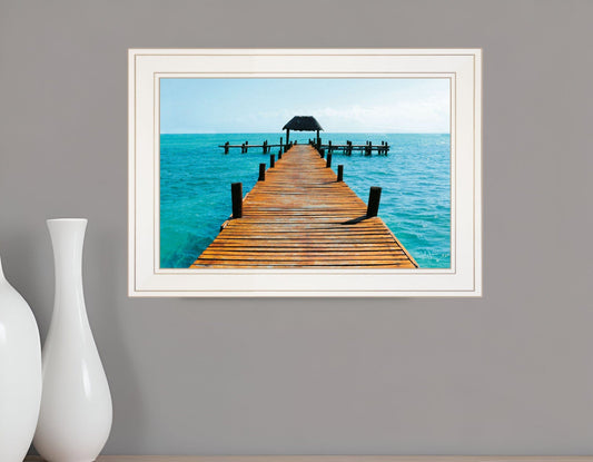 Pier White Framed Print Wall Art - Homeroots