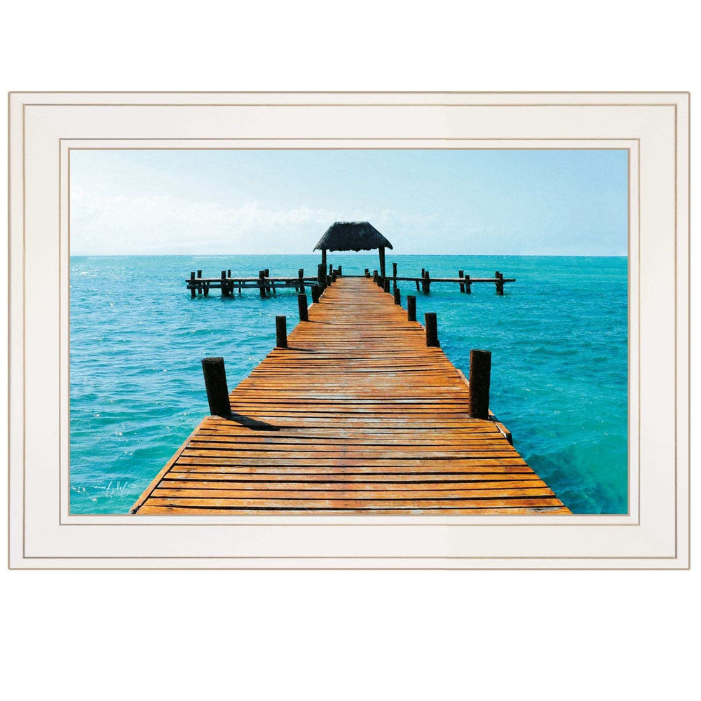 Pier White Framed Print Wall Art - Homeroots - Flyclothing LLC