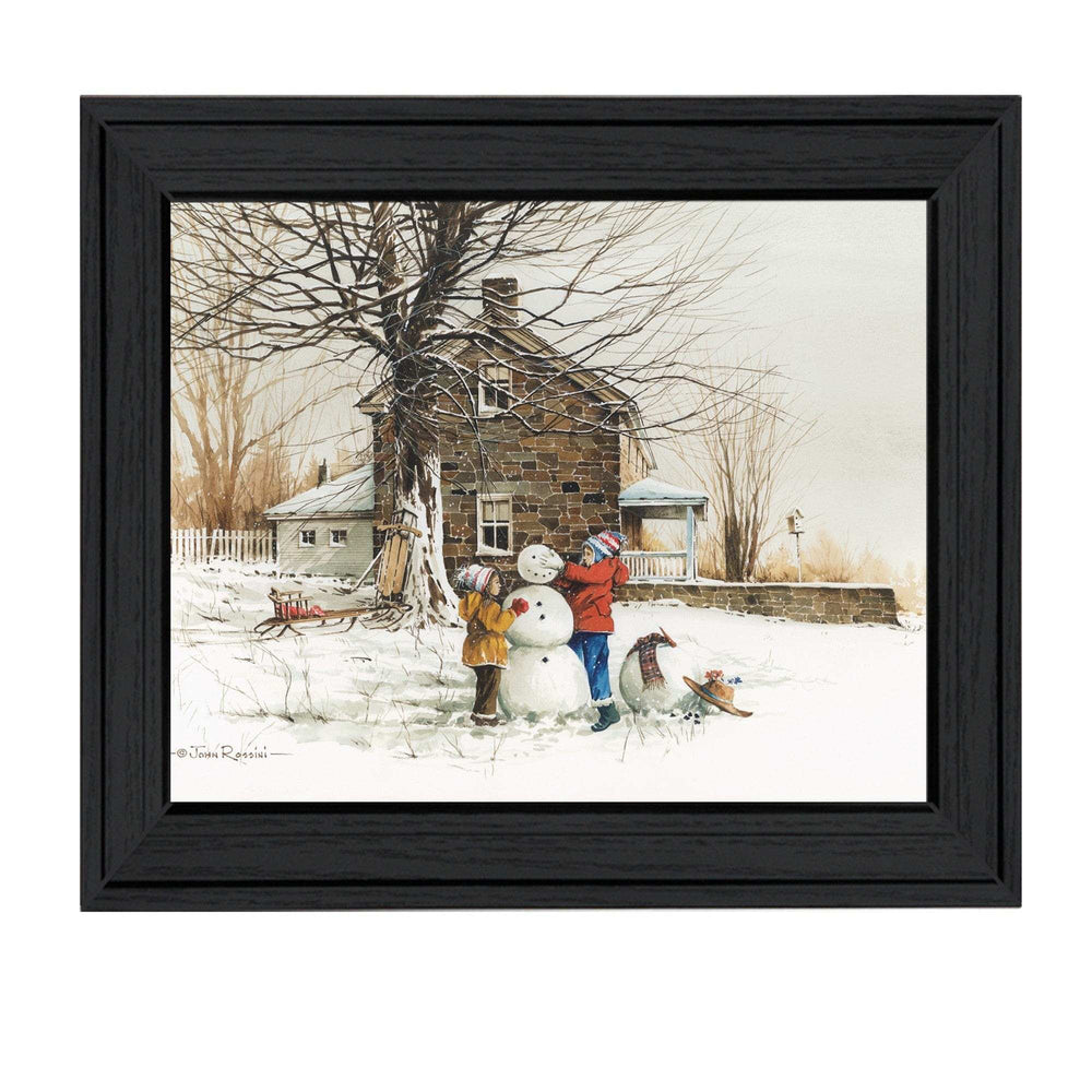 The Joy of Snow 1 Black Framed Print Wall Art - Homeroots - Flyclothing LLC