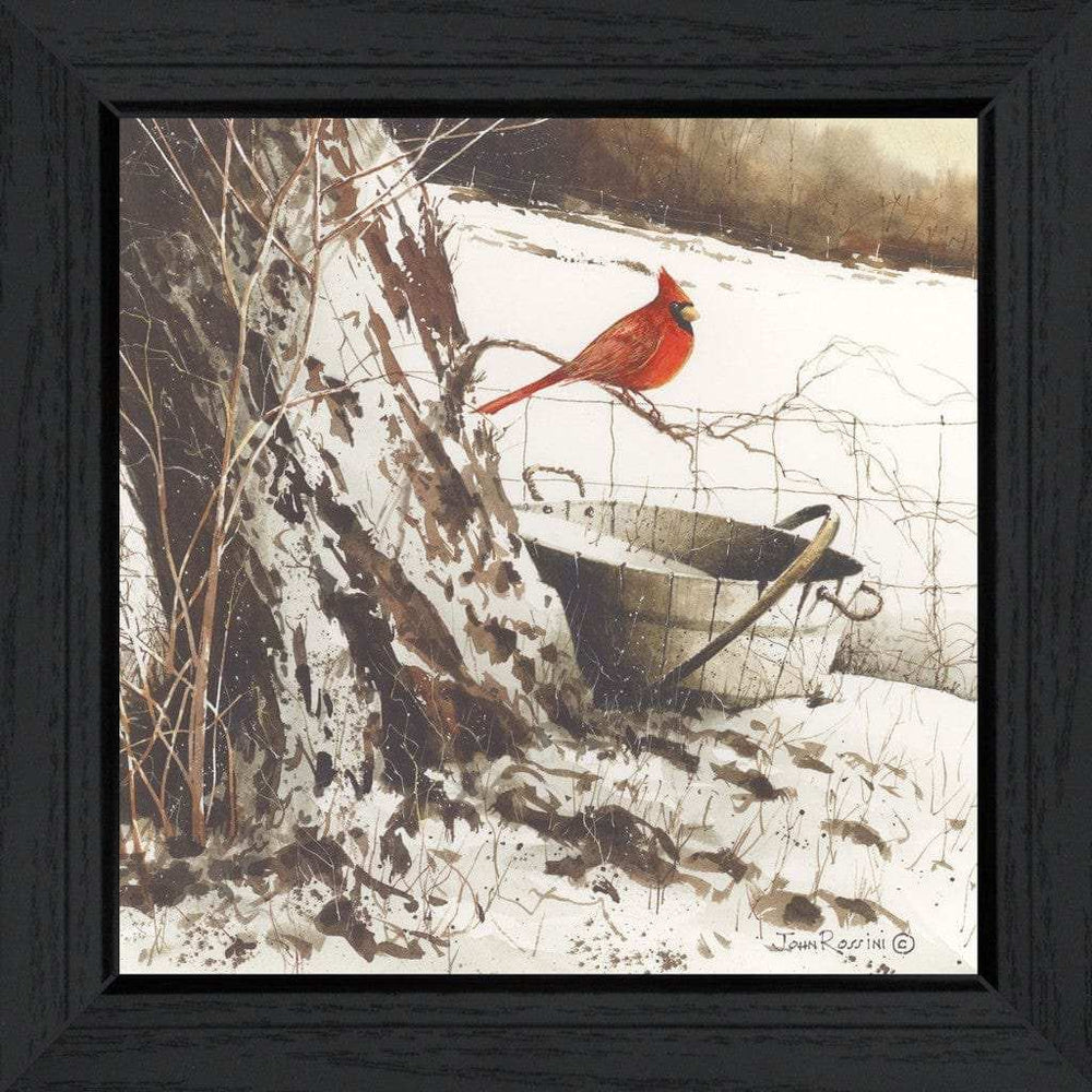 Country Cardinal Black Framed Print Wall Art - Homeroots - Flyclothing LLC