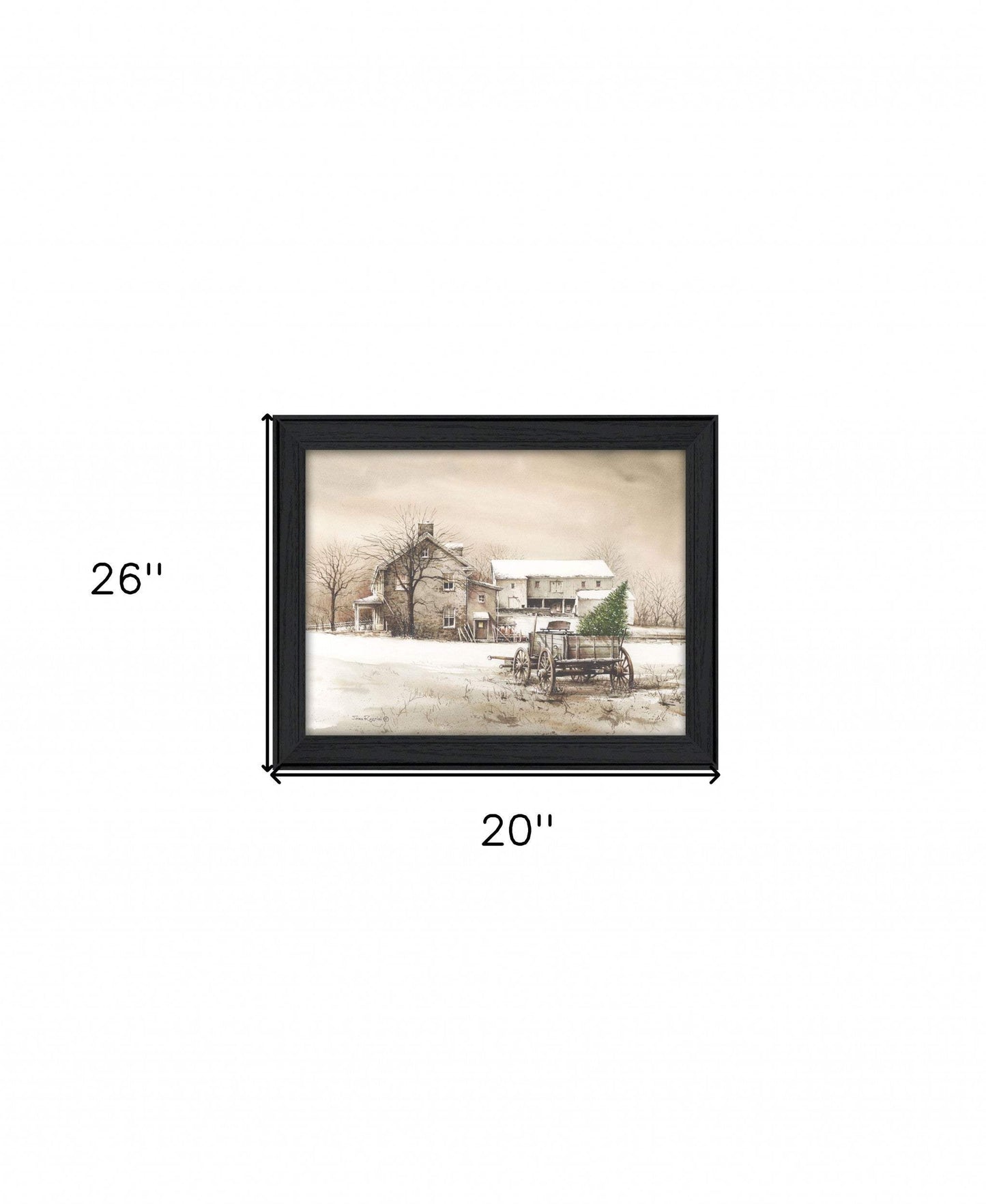 Bringing Home the Tree 1 Black Framed Print Wall Art - Homeroots - Flyclothing LLC
