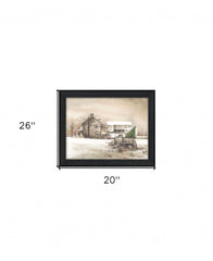 Bringing Home the Tree 1 Black Framed Print Wall Art - Homeroots