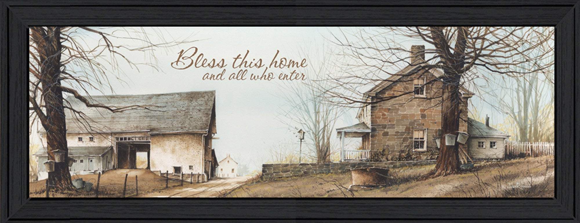Bless This Home 1 Black Framed Print Wall Art - Homeroots - Flyclothing LLC