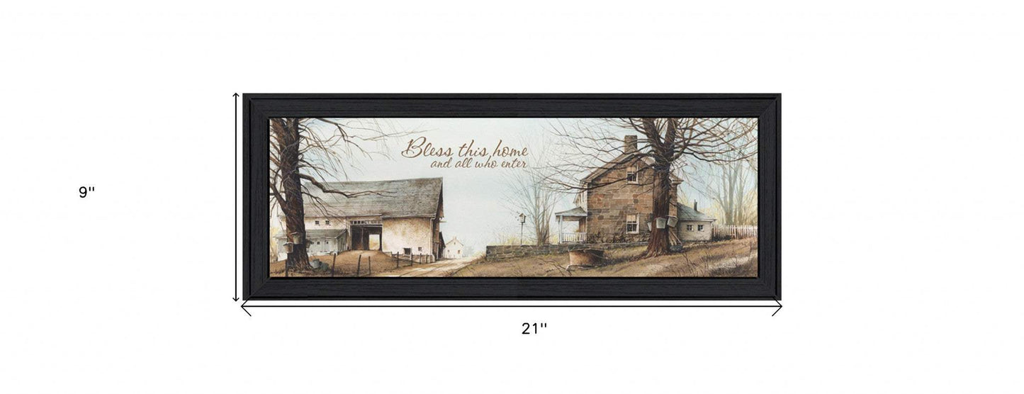 Bless This Home 1 Black Framed Print Wall Art - Homeroots - Flyclothing LLC