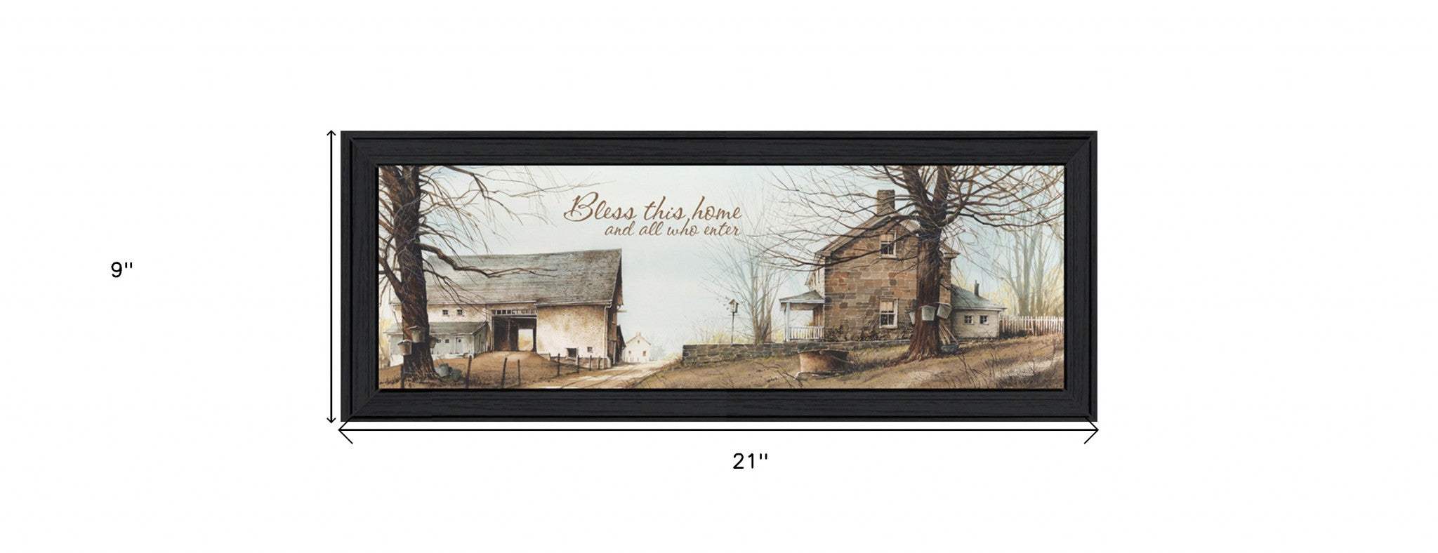 Bless This Home 1 Black Framed Print Wall Art - Homeroots - Flyclothing LLC