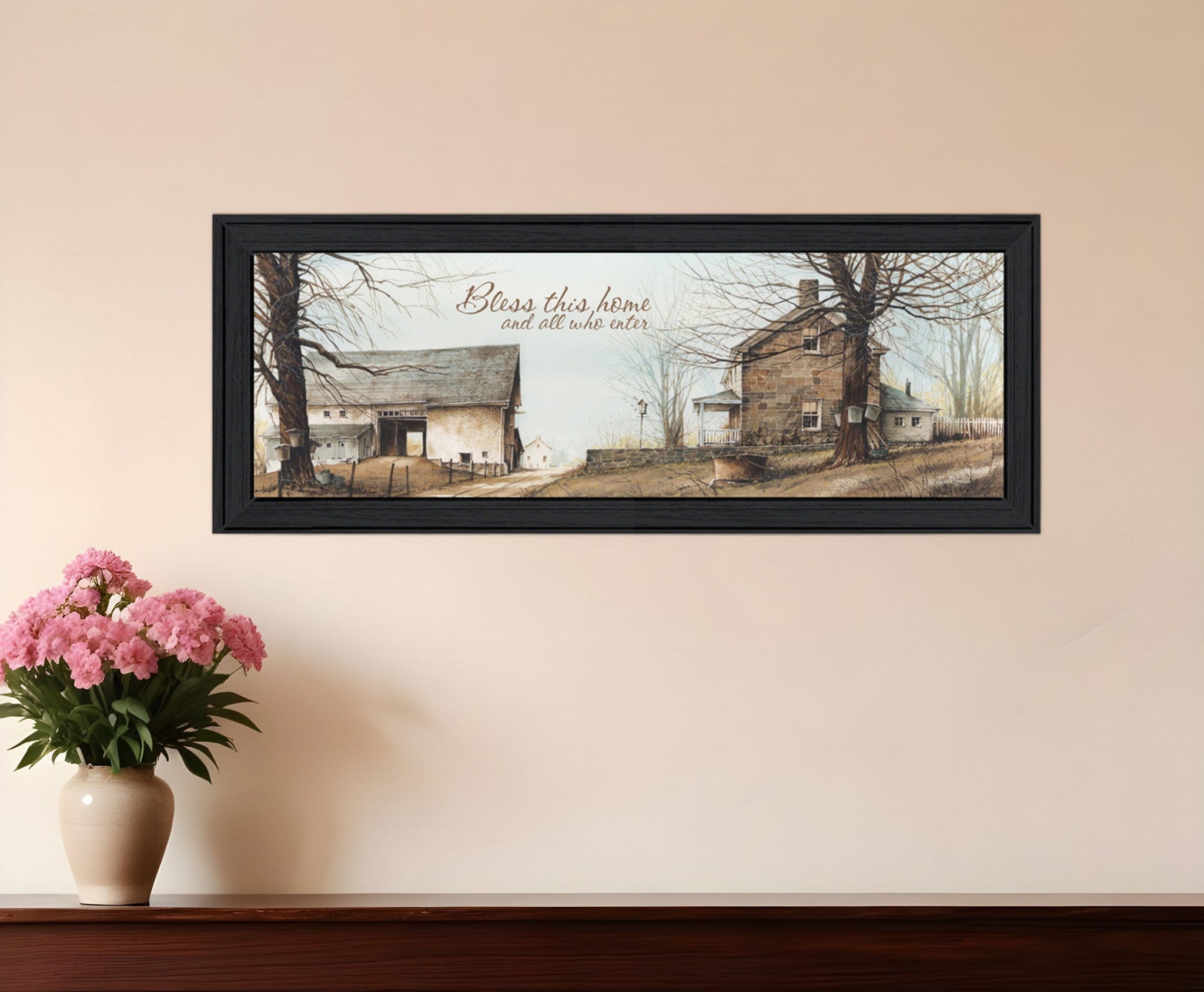 Bless This Home 1 Black Framed Print Wall Art - Homeroots