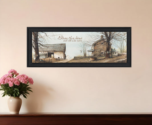 Bless This Home 1 Black Framed Print Wall Art - Homeroots