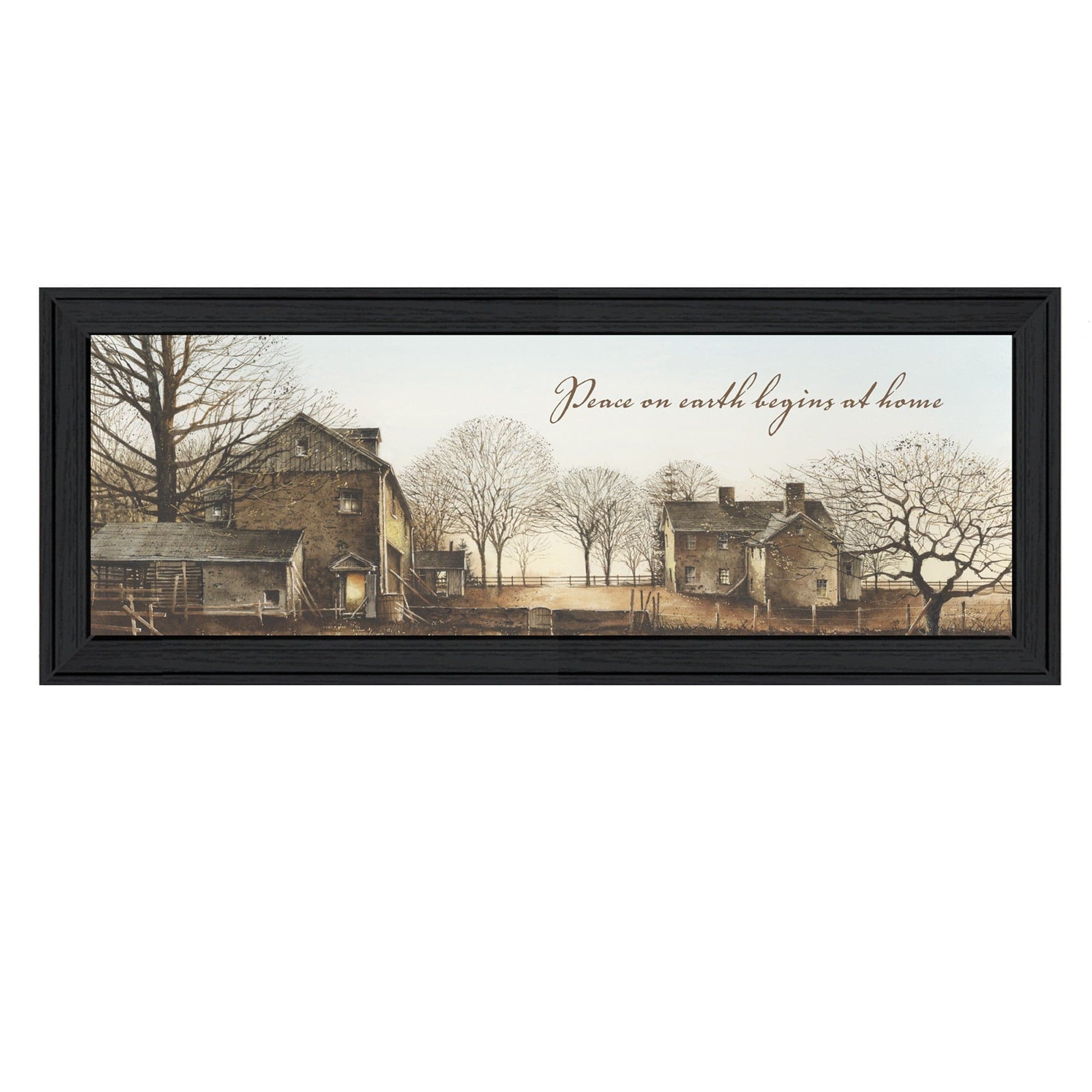 Peace On Earth 1 Black Framed Print Wall Art - Homeroots