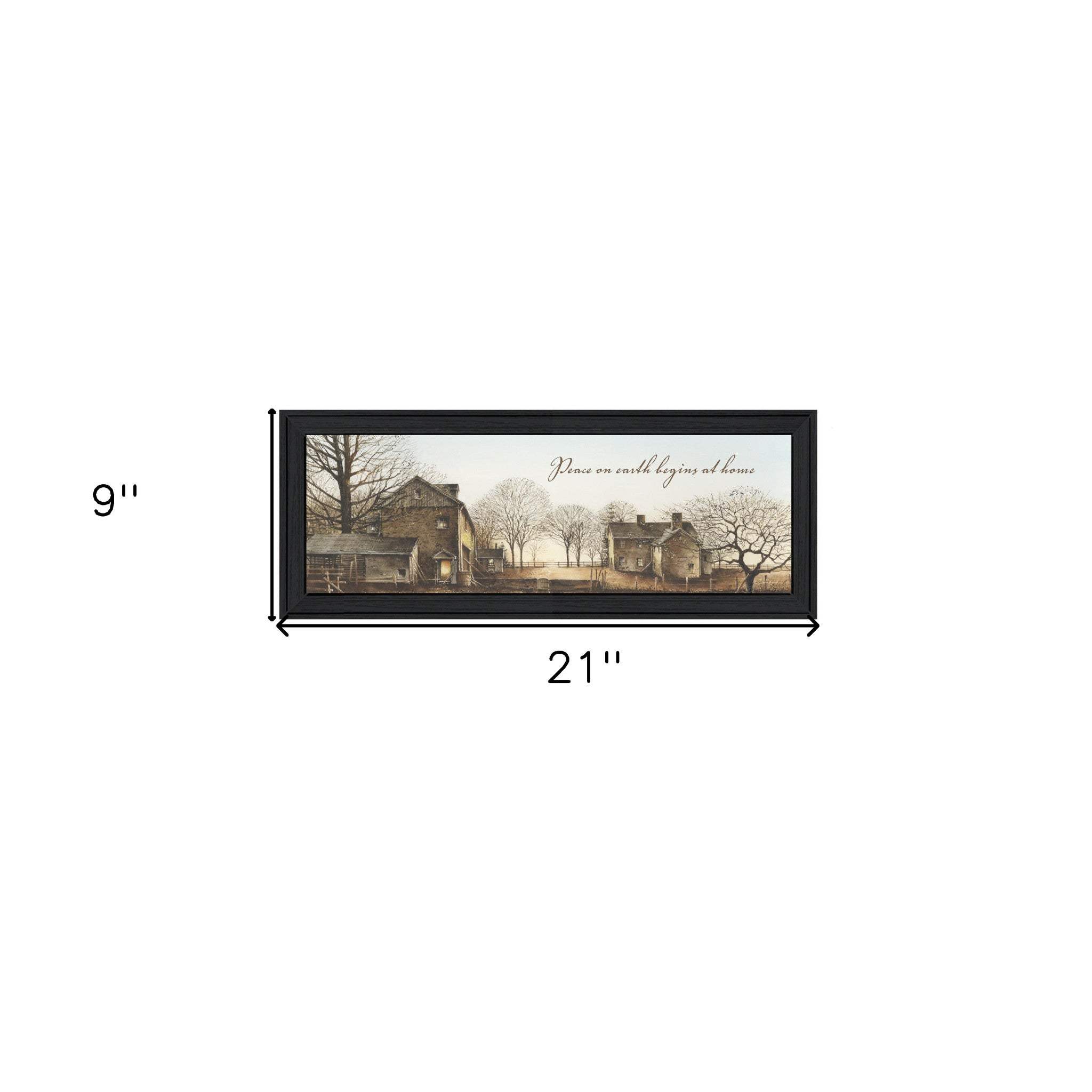 Peace On Earth 1 Black Framed Print Wall Art - Homeroots - Flyclothing LLC