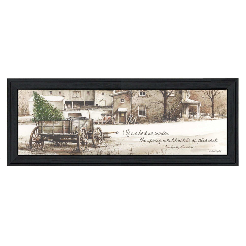 Winter Black Framed Print Wall Art - Homeroots - Flyclothing LLC