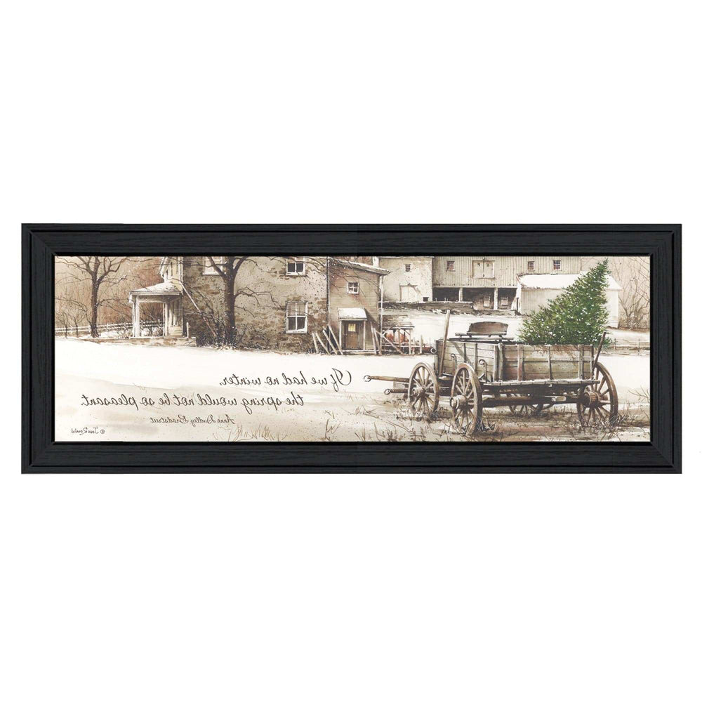 Winter Black Framed Print Wall Art - Homeroots - Flyclothing LLC