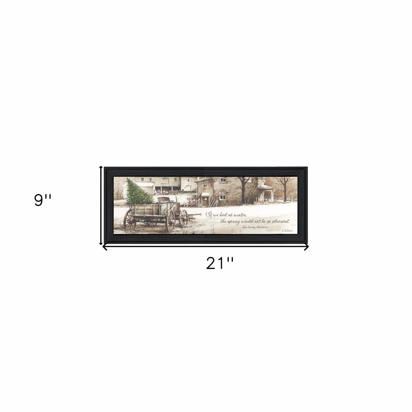 Winter Black Framed Print Wall Art - Homeroots - Flyclothing LLC