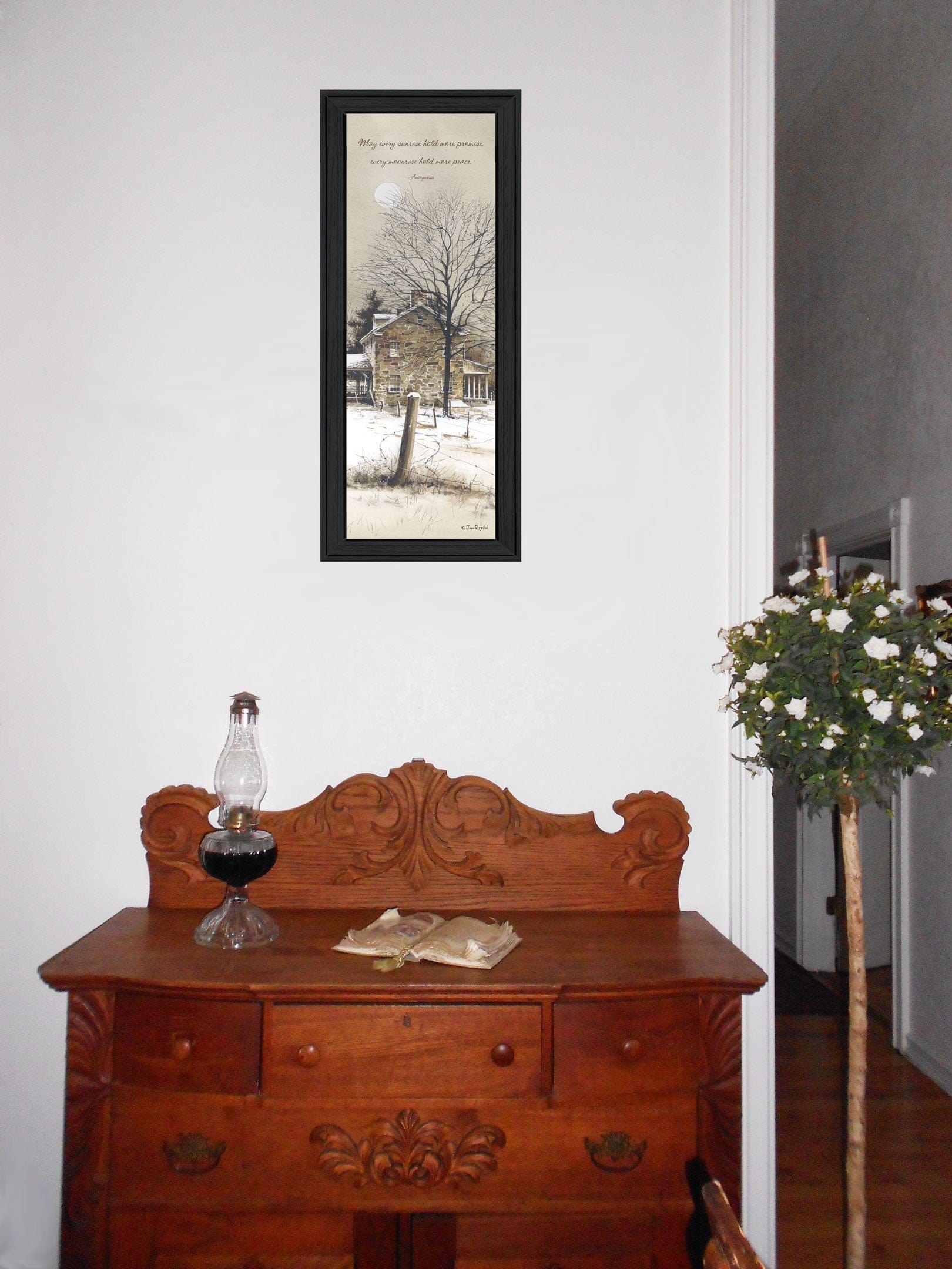 Promise And Peace Black Framed Print Wall Art - Homeroots