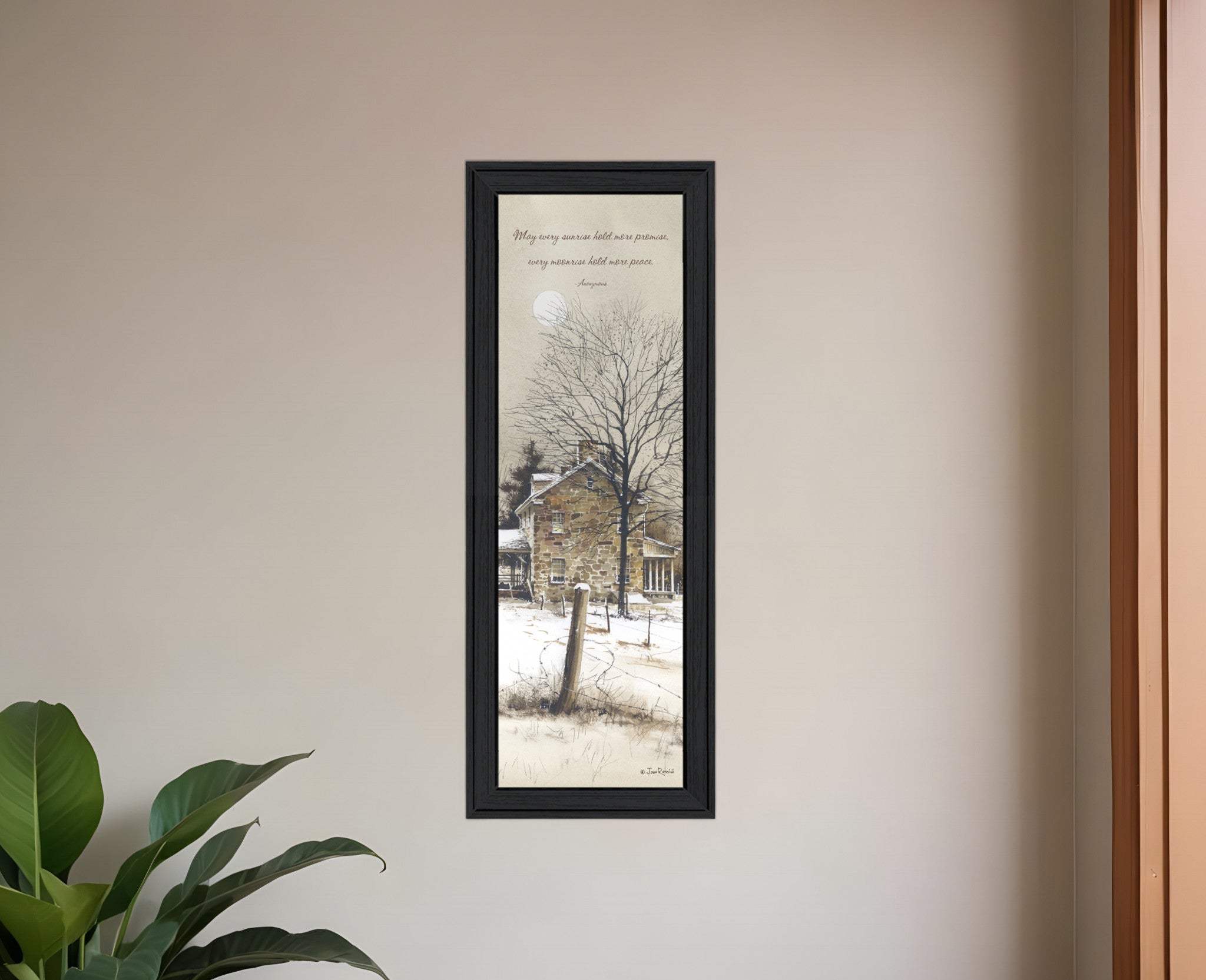 Promise And Peace Black Framed Print Wall Art - Homeroots - Flyclothing LLC