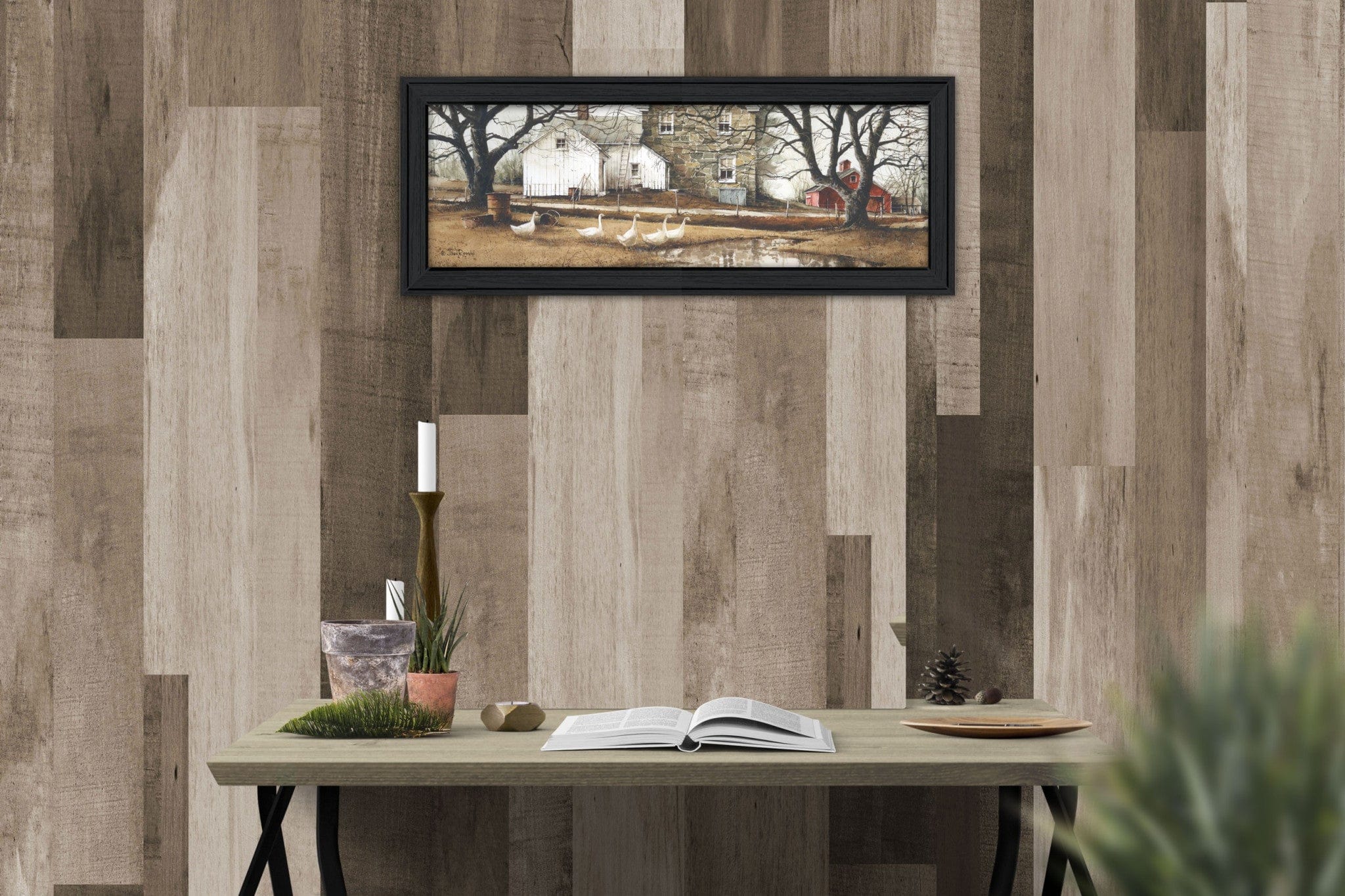 Puddle Jumpers 1 Black Framed Print Wall Art - Homeroots