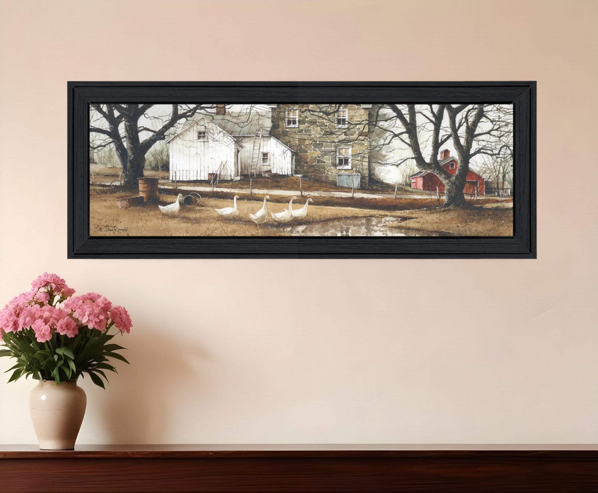 Puddle Jumpers 1 Black Framed Print Wall Art - Homeroots - Flyclothing LLC