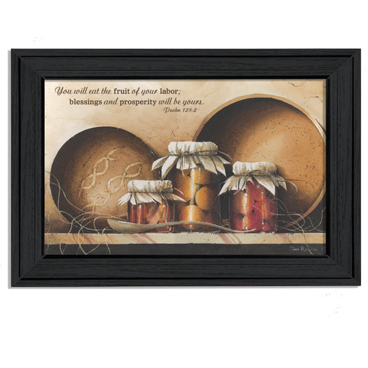 Blessings and Prosperity 1 Black Framed Print Wall Art - Homeroots