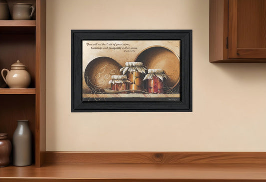 Blessings and Prosperity 1 Black Framed Print Wall Art - Homeroots