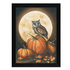 In the Pumpkin Patch Black Framed Print Wall Art - Homeroots