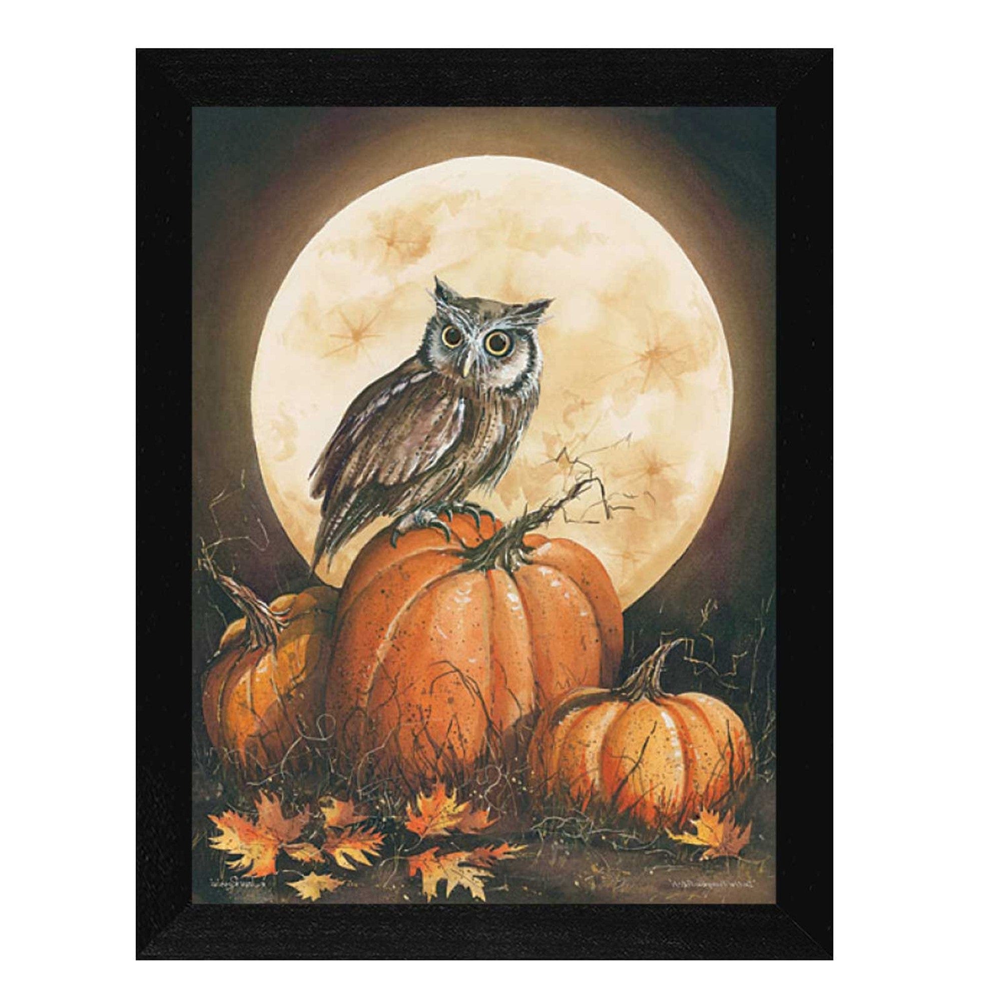 In the Pumpkin Patch Black Framed Print Wall Art - Homeroots