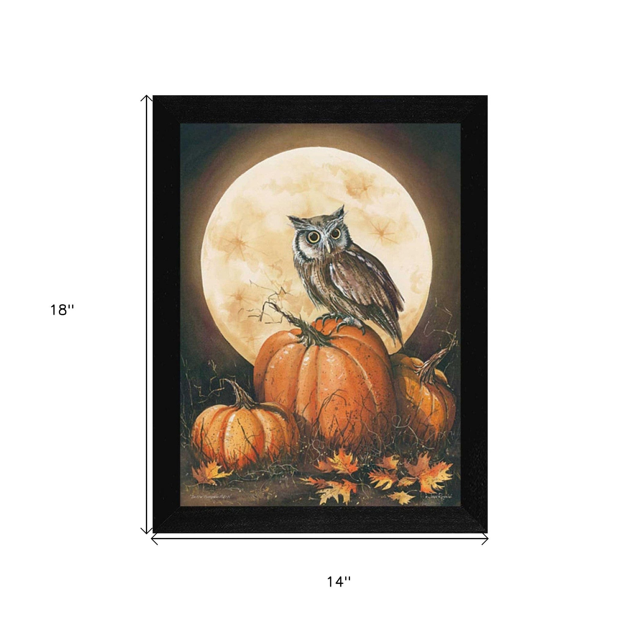In the Pumpkin Patch Black Framed Print Wall Art - Homeroots