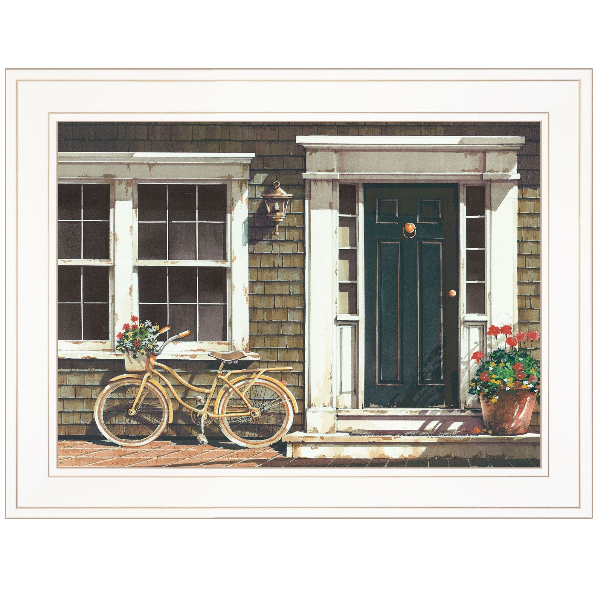 Parked Out Front 1 White Framed Print Wall Art - Homeroots