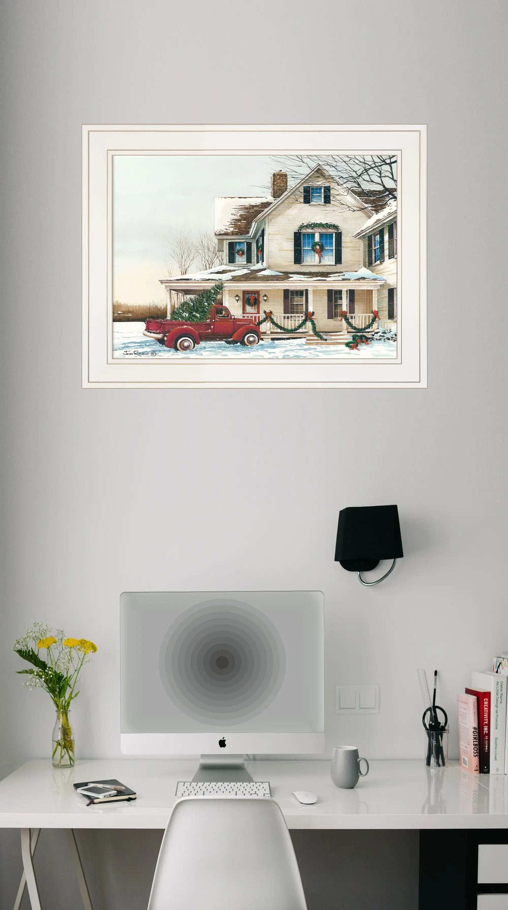 Preparing for Christmas 1 White Framed Print Wall Art - Homeroots - Flyclothing LLC