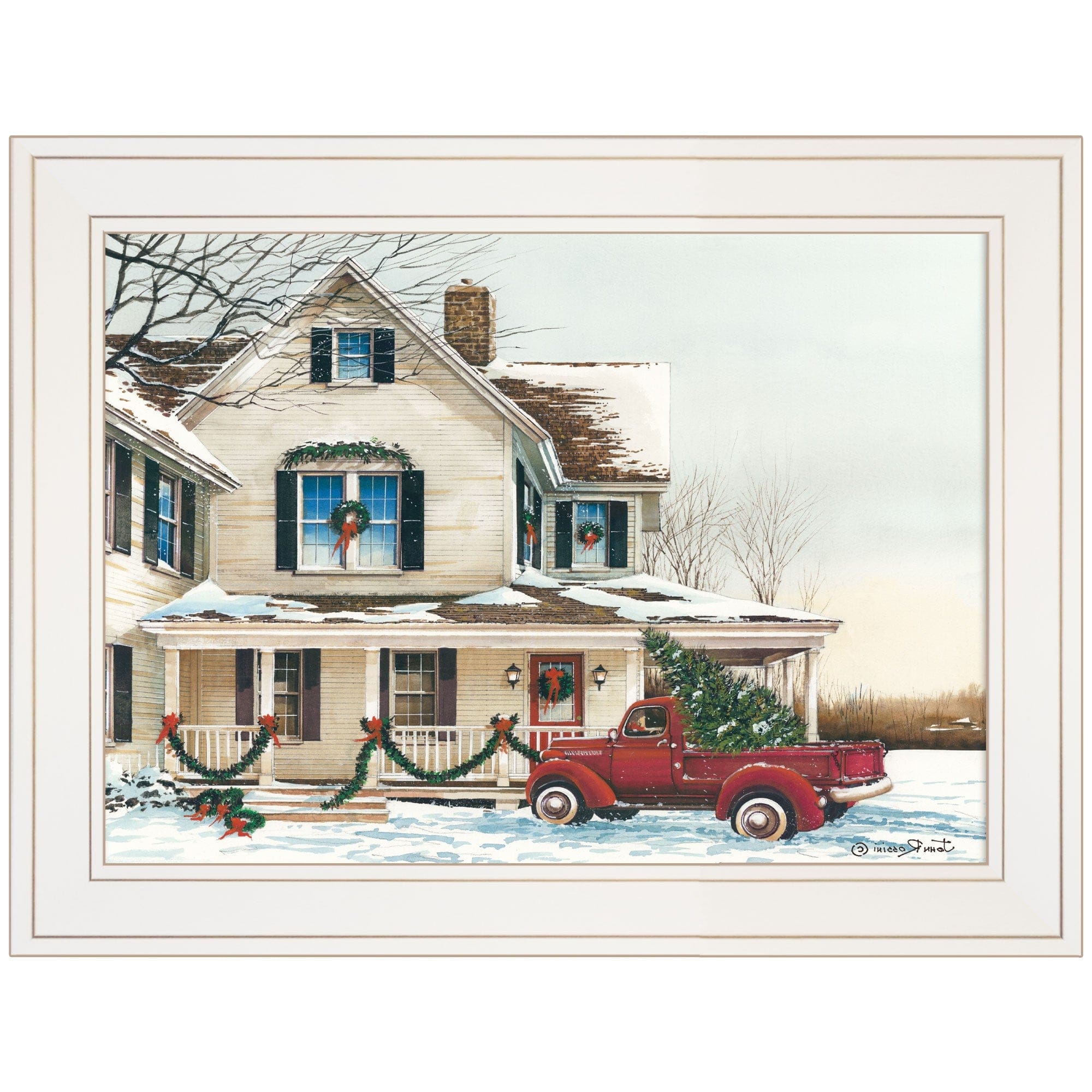 Preparing for Christmas 1 White Framed Print Wall Art - Homeroots