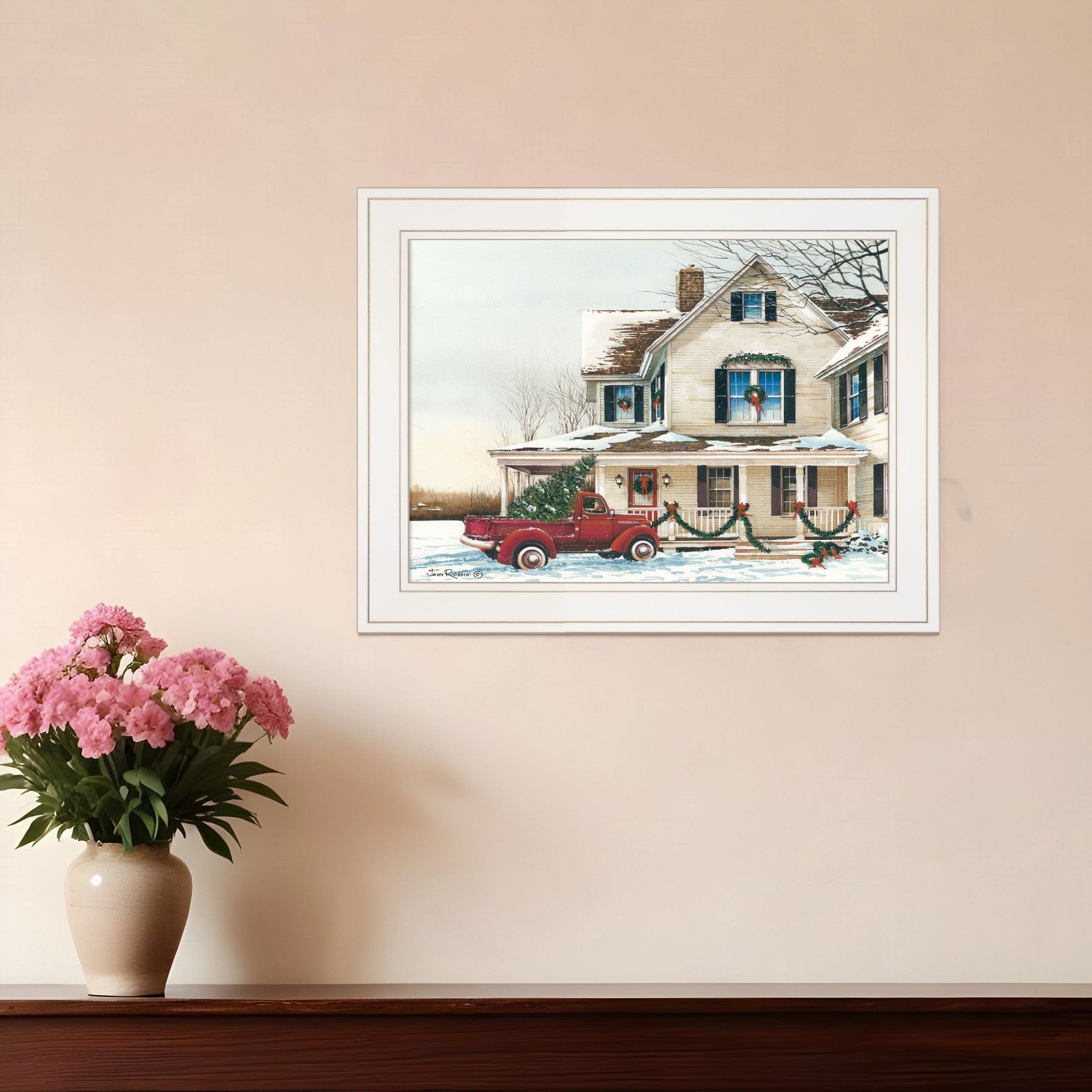 Preparing for Christmas 1 White Framed Print Wall Art - Homeroots