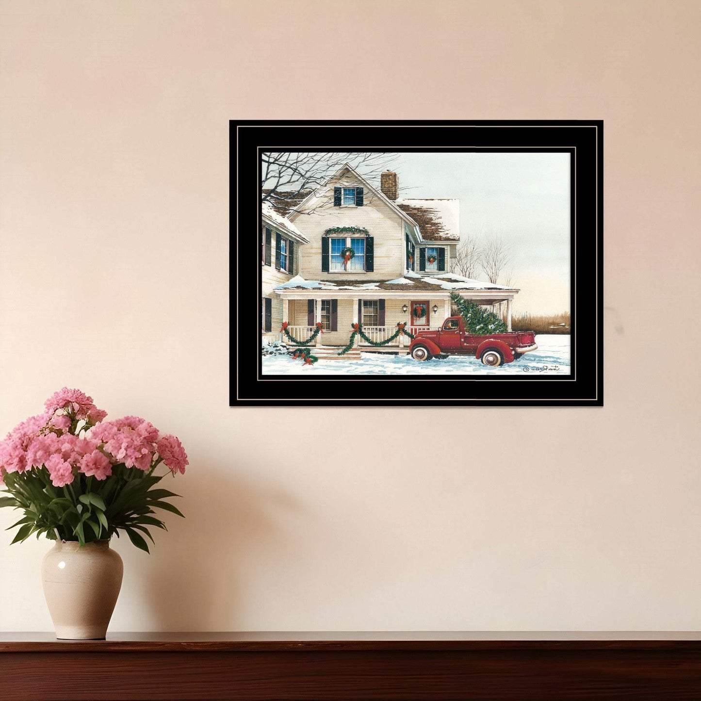 Preparing for Christmas 2 Black Framed Print Wall Art - Homeroots - Flyclothing LLC