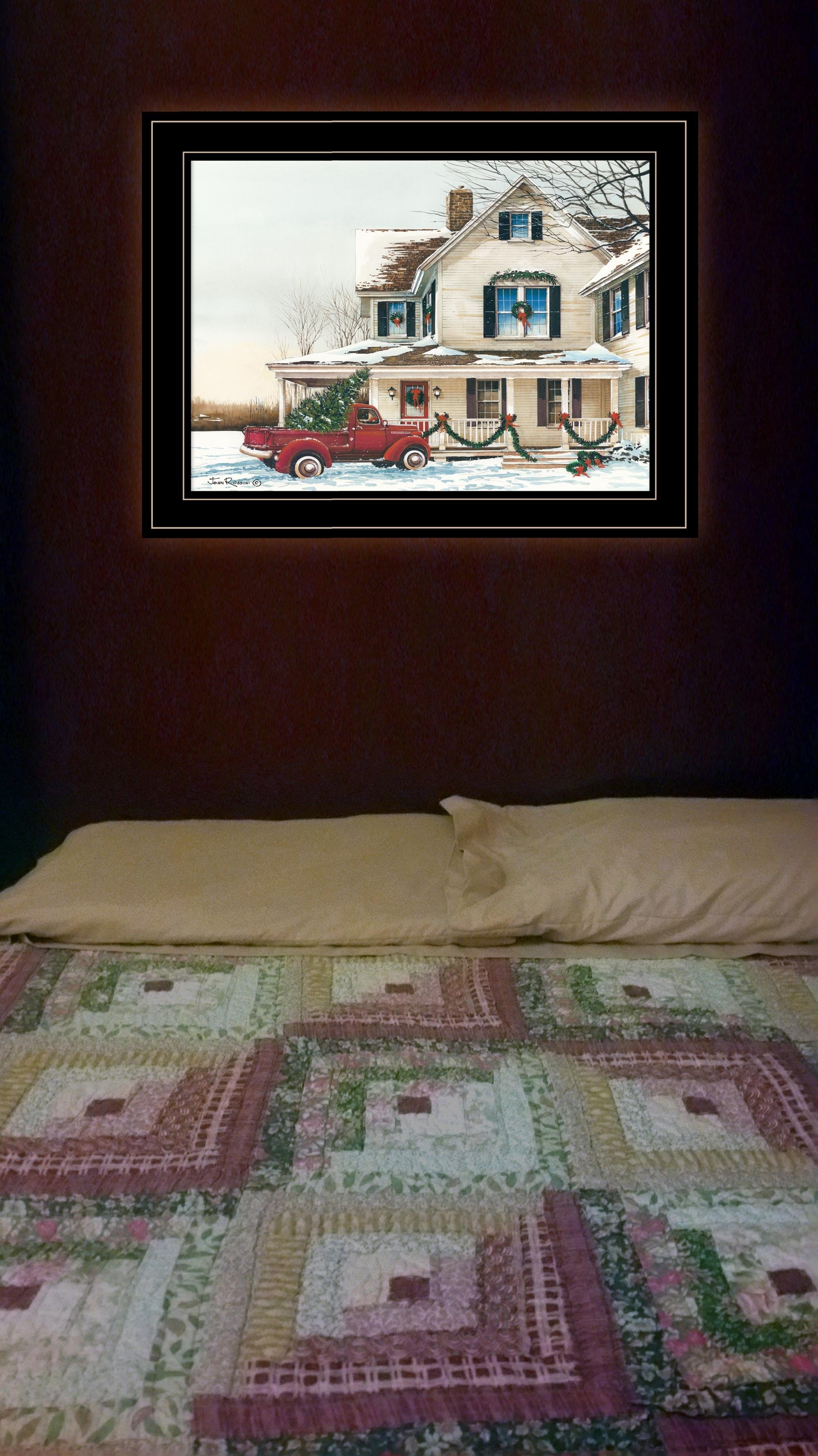 Preparing for Christmas 2 Black Framed Print Wall Art - Homeroots
