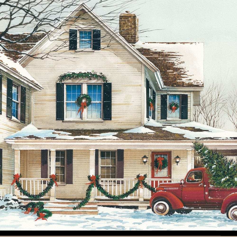 Preparing for Christmas 2 Black Framed Print Wall Art - Homeroots - Flyclothing LLC