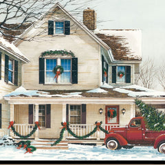 Preparing for Christmas 2 Black Framed Print Wall Art - Homeroots