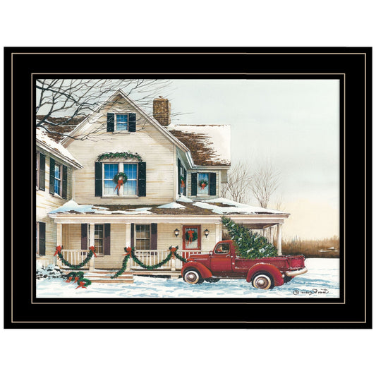 Preparing for Christmas 2 Black Framed Print Wall Art - Homeroots