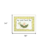 My Little Sweet Pea White Framed Print Wall Art - Homeroots - Flyclothing LLC
